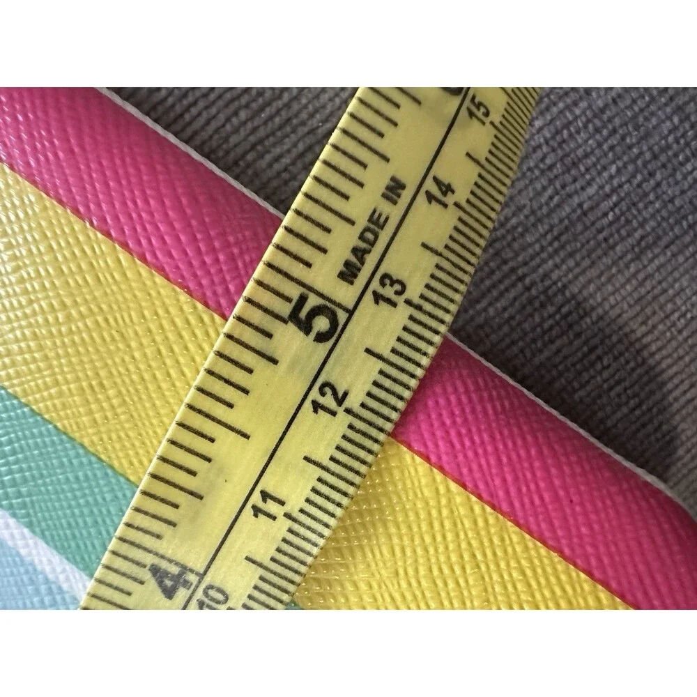 Kate Spade Striped Clutch - pink, yellow, green, white